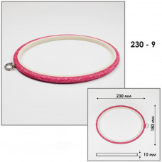 230-9 П`яльці-рамка каучукові з підвісом, діаметр 180*230 мм, товщина 10 мм, рожеві. Nurge