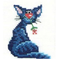 117 Синій кіт. Чарівна Мить. Набір для вишивання нитками(Знятий з виробництва)