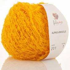 231 Пряжа Alpaca Boucle 50гр-115м (жовтий). Filamo