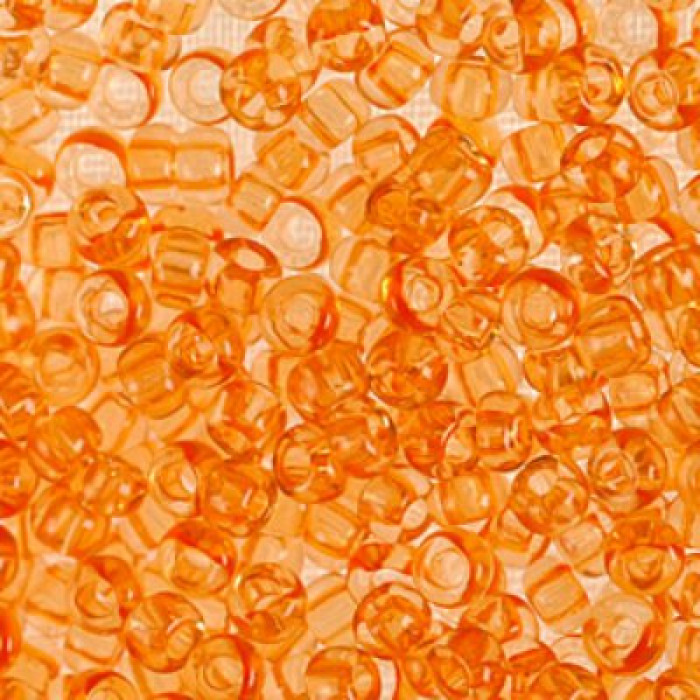 01184 10/0 чеський бісер Preciosa, 50 г, помаранчевий, кристальний сольгель