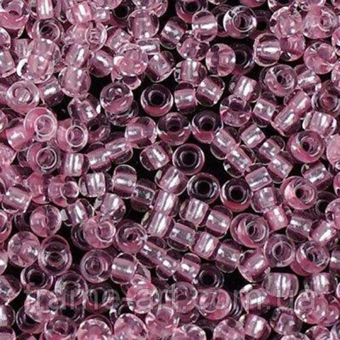 38298 10/0 чеський бісер Preciosa, 50 г, рожевий світлий, кристальний з перламутровим отвором