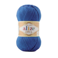 237 Пряжа Diva 100гр-350м (королівський синій). Alize
