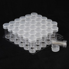 Набір органайзерів-баночок круглих прозорих діаметр-2,2 см, висота 5 см, 36 шт