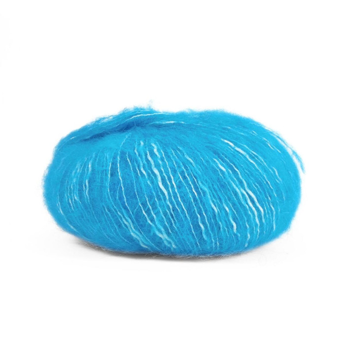 24 Пряжа Adriafil Zucchero Filato, 50г - 175м, блакитний, 18% альпака, 50% бавовна, 32% вовна