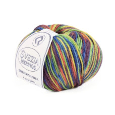 24 Пряжа Campolmi Filati Svezia Fantasie, 100г - 250м, мультіколор, 50% вовна, 25% акрил