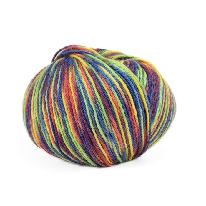 24 Пряжа Campolmi Filati Svezia Fantasie, 100г - 250м, мультіколор, 50% вовна, 25% акрил