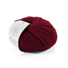 24 Пряжа Laines du Nord Holiday, 50г - 125м, винний, 70% вовна, 30% акрил