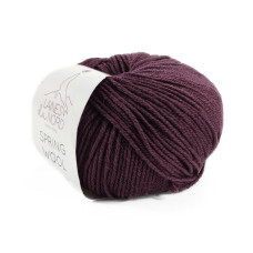 24 Пряжа Laines du Nord Spring Wool, 50г - 140м, баклажановий, 50% вовна, 50% бавовна