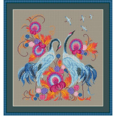 240055Р Little Stitch Набір для вишивки рахунковим хрестиком - У вирій 32,7x35,6 см, Linda 27 ct (беж)