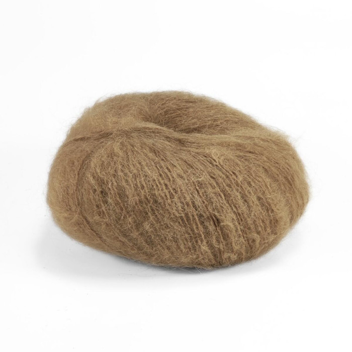 2422 Пряжа Campolmi Filati Mohair, 50г - 150м, темно-бежевий, 50% мохер, 50% вовна