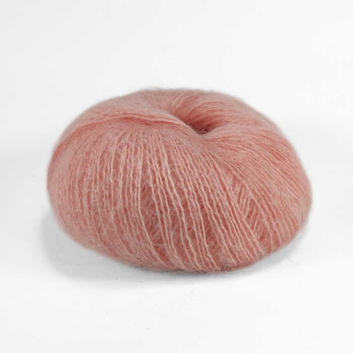 2432 Пряжа Campolmi Filati Mohair, 50г - 150м, лосось, 50% мохер, 50% вовна