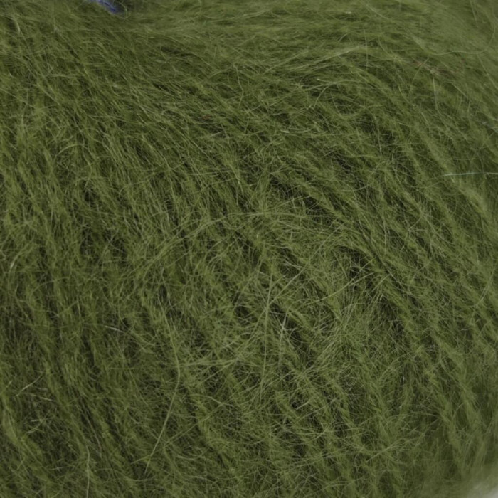 2436 Пряжа Campolmi Filati Mohair, 50г - 150м, мілітарі-зелений, 50% мохер, 50% вовна