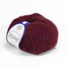 2438 Пряжа Campolmi Filati Mohair, 50г - 150м, бордовий, 50% мохер, 50% вовна