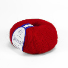 2440 Пряжа Campolmi Filati Mohair, 50г - 150м, яскраво-червоний, 50% мохер, 50% вовна
