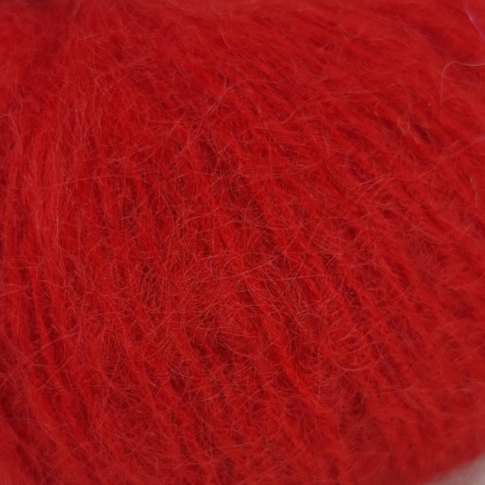 2440 Пряжа Campolmi Filati Mohair, 50г - 150м, яскраво-червоний, 50% мохер, 50% вовна