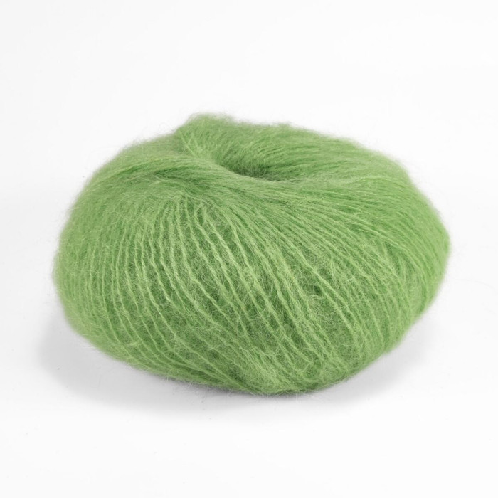 2443 Пряжа Campolmi Filati Mohair, 50г - 150м, салатовий, 50% мохер, 50% вовна