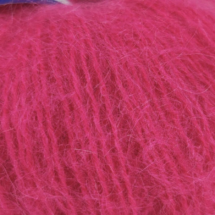 2444 Пряжа Campolmi Filati Mohair, 50г - 150м, яскраво-рожевий, 50% мохер, 50% вовна