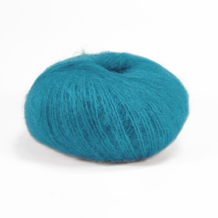 2445 Пряжа Campolmi Filati Mohair, 50г - 150м, бірюзовий, 50% мохер, 50% вовна