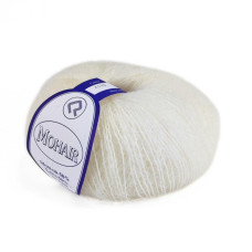 2446 Пряжа Campolmi Filati Mohair, 50г - 150м, білий, 50% мохер, 50% вовна