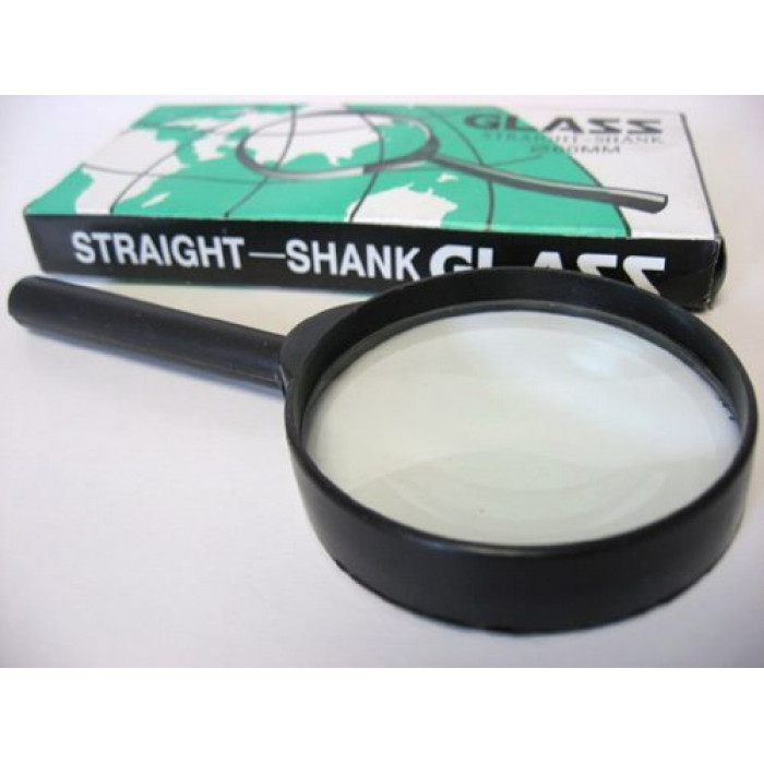 Лупа циліндричної чорною ручкою, діаметр 100мм, Straight Shank Glass