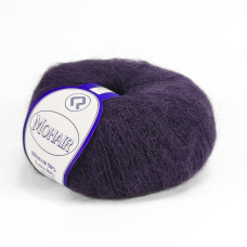 2456 Пряжа Campolmi Filati Mohair, 50г - 150м, баклажановий, 50% мохер, 50% вовна