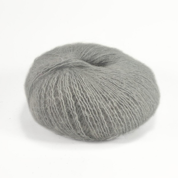 2463 Пряжа Campolmi Filati Mohair, 50г - 150м, сіра перлина, 50% мохер, 50% вовна