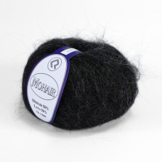 2466 Пряжа Campolmi Filati Mohair, 50г - 150м, антрацит, 50% мохер, 50% вовна