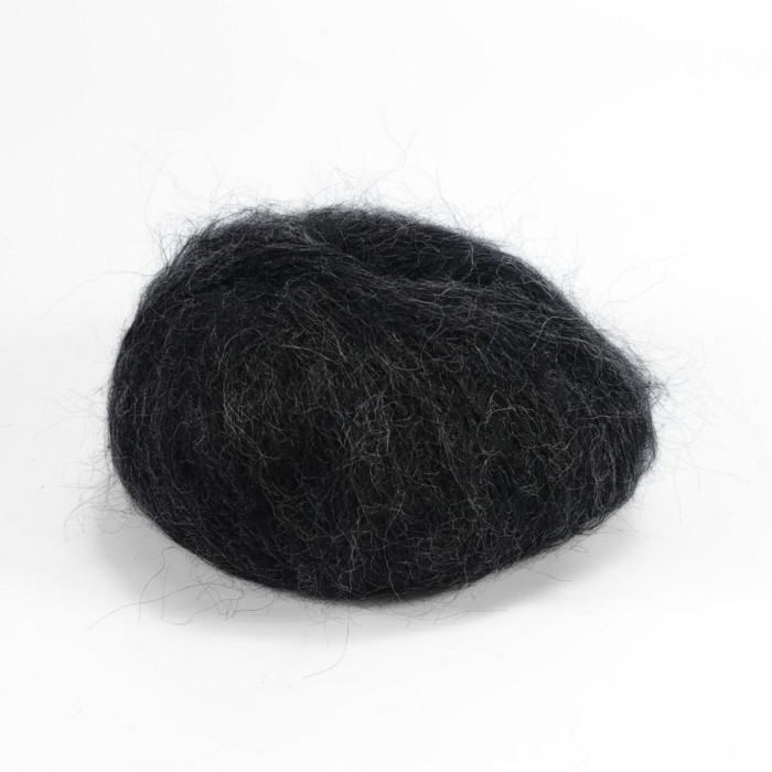 2466 Пряжа Campolmi Filati Mohair, 50г - 150м, антрацит, 50% мохер, 50% вовна