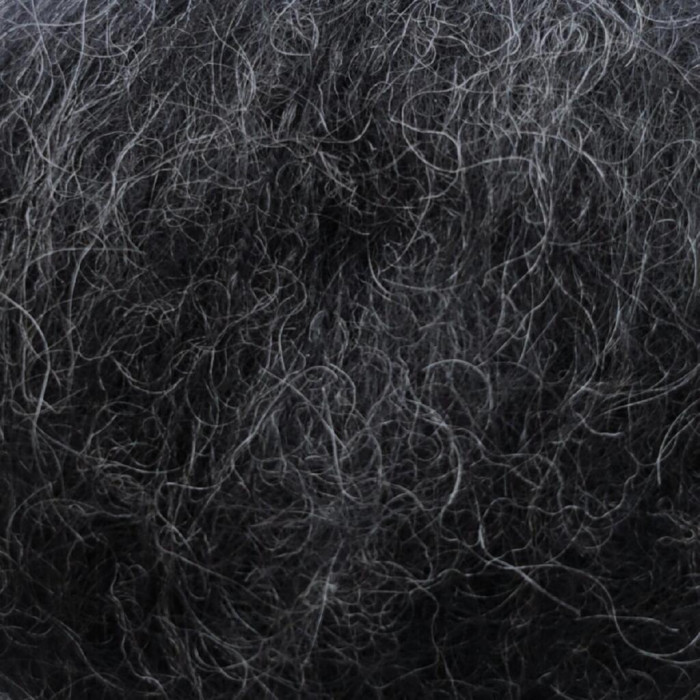 2466 Пряжа Campolmi Filati Mohair, 50г - 150м, антрацит, 50% мохер, 50% вовна
