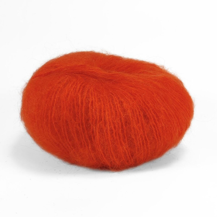 2470 Пряжа Campolmi Filati Mohair, 50г - 150м, мандариновий, 50% мохер, 50% вовна