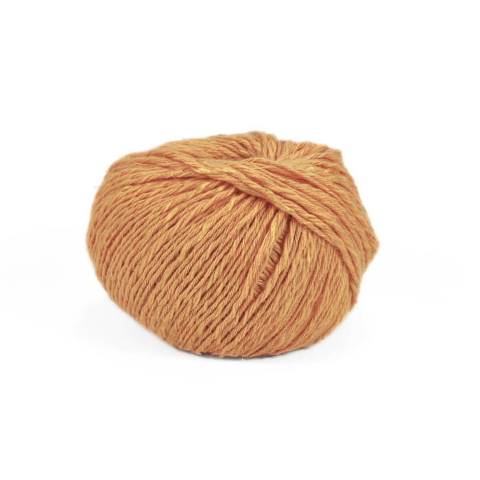 25 Пряжа Adriafil Fiordiloto, 50г - 115м, помаранчевий, 23% льон, 57% бавовна, 20% віскоза