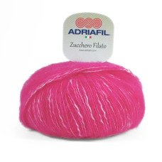 25 Пряжа Adriafil Zucchero Filato, 50г - 175м, малиновий, 18% альпака, 50% бавовна, 32% вовна