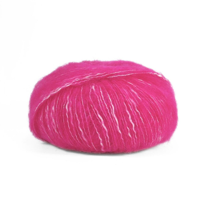 25 Пряжа Adriafil Zucchero Filato, 50г - 175м, малиновий, 18% альпака, 50% бавовна, 32% вовна