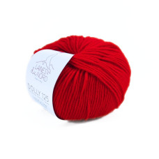 25 Пряжа Laines du Nord Dolly 125, 50г - 125м, яскраво-червоний, 100% вовна