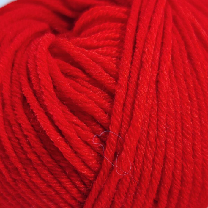 25 Пряжа Laines du Nord Dolly 125, 50г - 125м, яскраво-червоний, 100% вовна