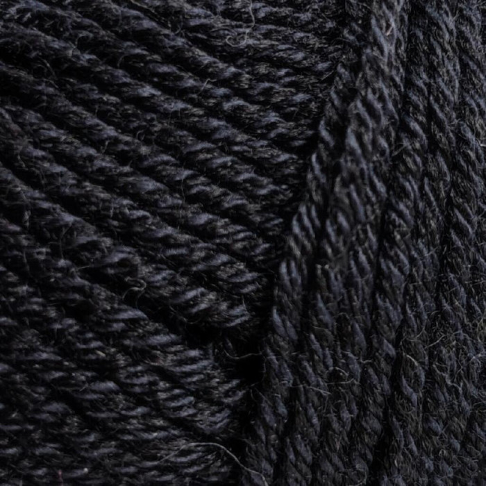 25 Пряжа Laines du Nord Spring Wool, 50г - 140м, чорний, 50% вовна, 50% бавовна