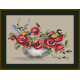 250071 Little Stitch Набір для вишивки рахунковим хрестиком - Синички та маки 23x32 см, Aida16 (айворі)