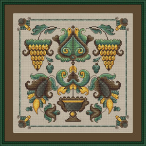 250073 Little Stitch Набір для вишивки рахунковим хрестиком - Золотий врожай 27x27 см, Aida16 (айворі) 250073 Little Stitch Набір для вишивки рахунковим хрестиком - Золотий врожай 27x27 см, Aida16 (айворі)