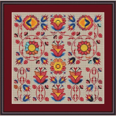 250074Р Little Stitch Набір для вишивки рахунковим хрестиком - Хрещатик 28x28 см, Linda 27 ct (айворі)