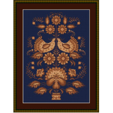 250077Р Little Stitch Набір для вишивки рахунковим хрестиком - Берегині саду 23,5x34 см, Lugana 28 ct (синій)