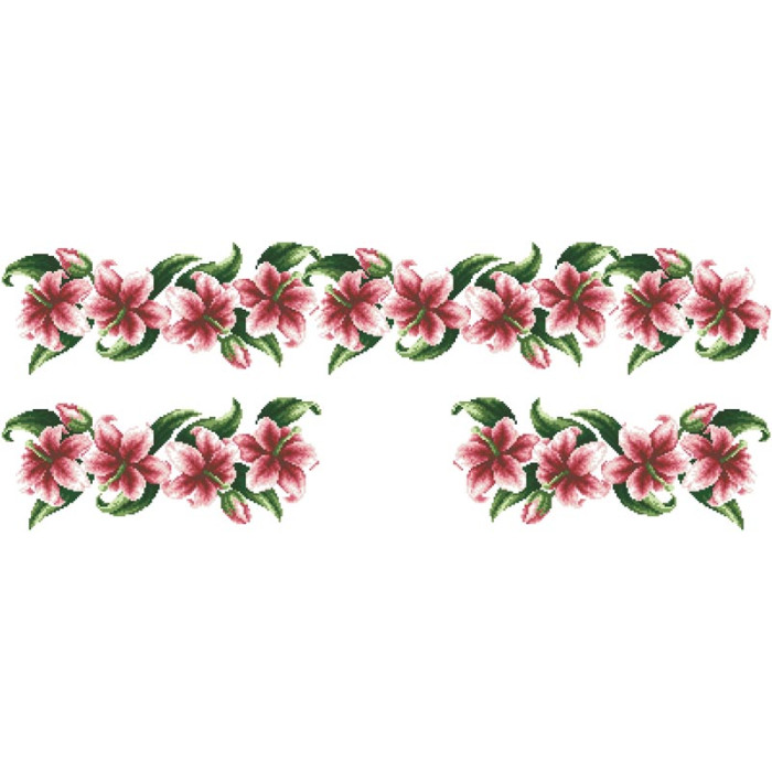 ВЖ002аБнннн Вставка для жіночого блузки. Барвиста вишиванка. Заготовка для вишивки бісером