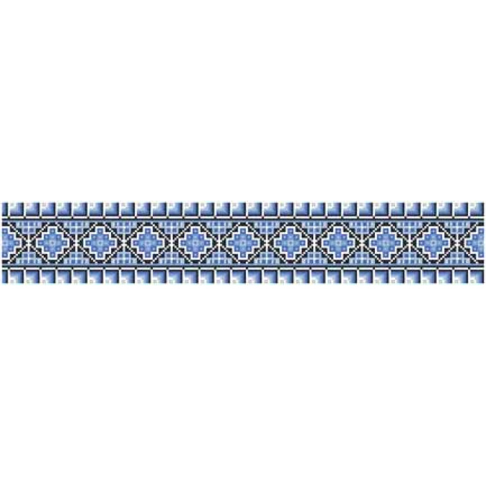 ПС031кБнннн Пояс жіночий, атлас-коттон, білий. Барвиста вишиванка. Заготовка для вишивки бісером