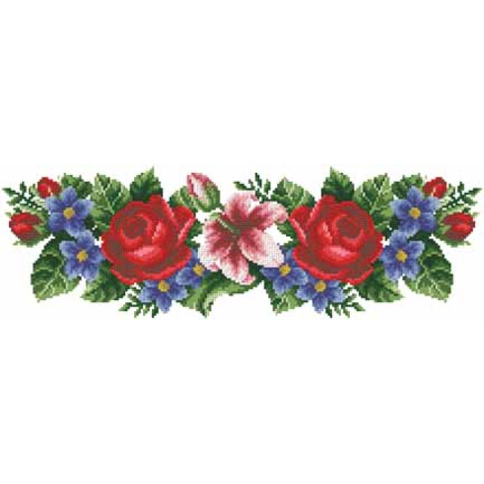 СЖ361кБнннн Спідниця жіноча, атлас-коттон, білий. Барвиста вишиванка. Заготовка для вишивки бісером