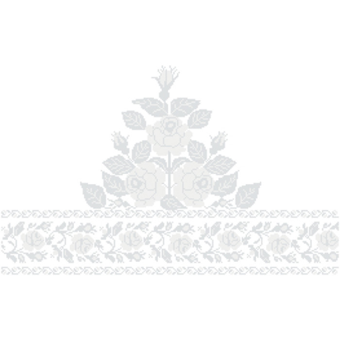 СЖ044кБнннн Спідниця жіноча, атлас-коттон, білий. Барвиста вишиванка. Заготовка для вишивки бісером