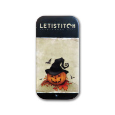 25620 Letistitch Скринька з магнітом для зберігання голок та аксесуарів - Щасливий гарбуз 25x50x10 мм (метал)