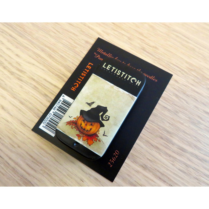 25620 Letistitch Скринька з магнітом для зберігання голок та аксесуарів - Щасливий гарбуз 25x50x10 мм (метал)