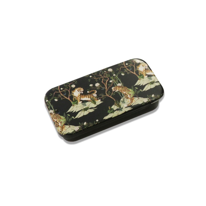 25626 Letistitch Скринька з магнітом для зберігання голок та аксесуарів - Тигри в джунглях 25x50x10 мм (метал)