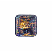 25632 Letistitch Скринька з магнітом для зберігання голок та аксесуарів - Зачарована бібліотека 5,5x5,5x2 см (метал)