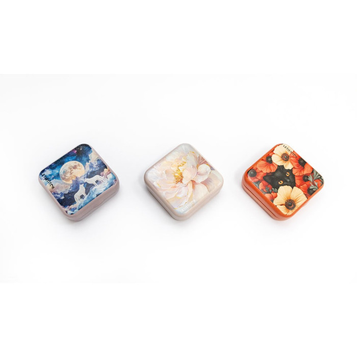 25640 Letistitch Скринька з магнітом для зберігання голок та аксесуарів - Макові очі 5,5x5,5x2 см (метал)