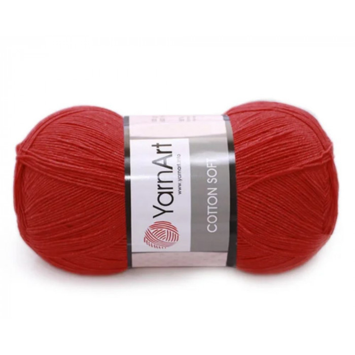 26 Пряжа Cotton Soft 100гр - 600м (Червоний) YarnArt